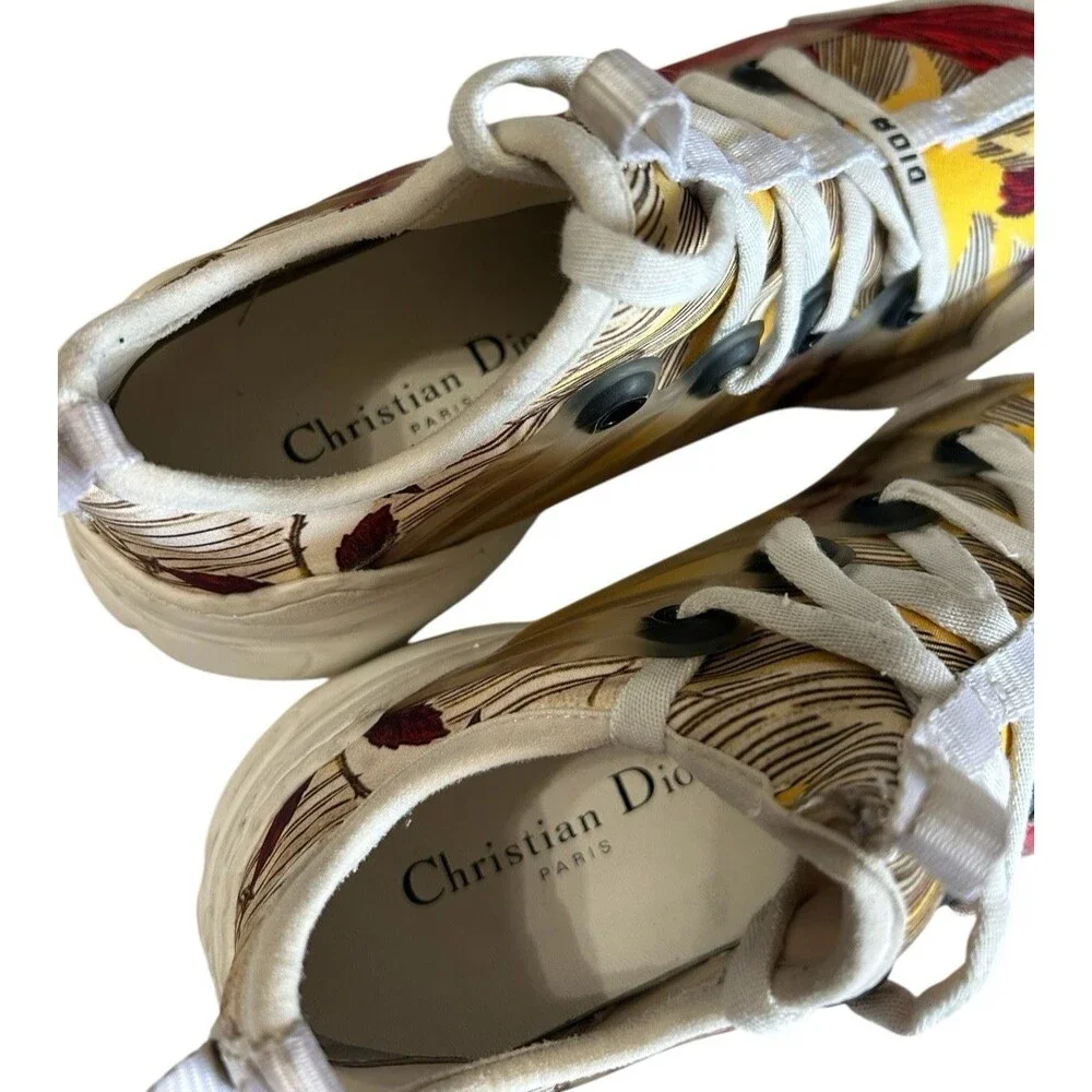 Christian Dior D Connect Chunky Floral Slip on Lace Sneaker 07-10N Size 37-38 - Picture 9 of 16